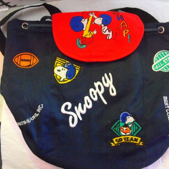 Tote Backpack Purse Quilted Snoopy - Picture 1 of 8